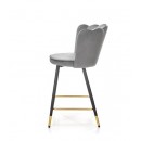 Стул барный HALMAR H106 серый/черный/золотой